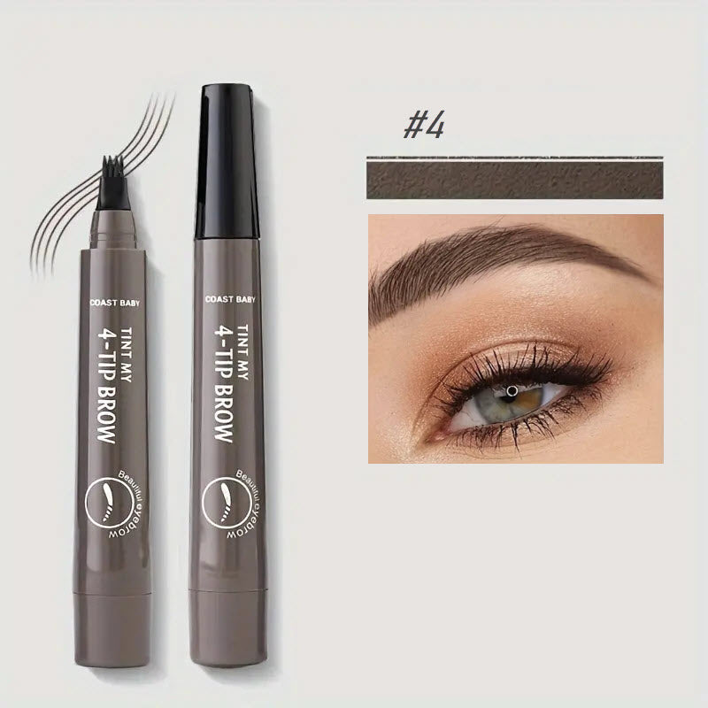 Best-Seller Øjenbryn Pen – Mørk Brun Farve til Naturlige og Perfekte Bryn #4 Grå brun Bonusvis