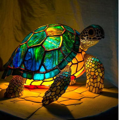 GlassGlow | Premium & Elegant Glas Dyr Lampe Skildpadde Bonusvis