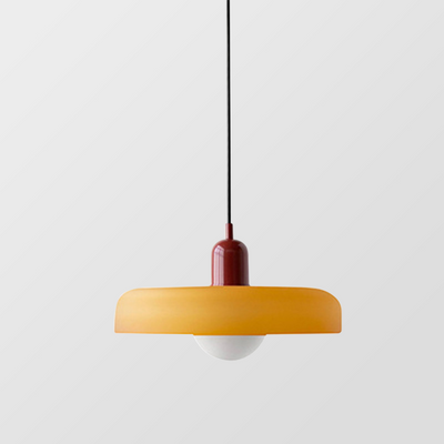 GeoGlow - Elegant Bauhaus pendellampe i farvet glas Bonusvis