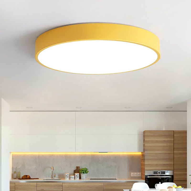 PastelRing | Ultra-Flad Rund Loftlampe Gul Bonusvis