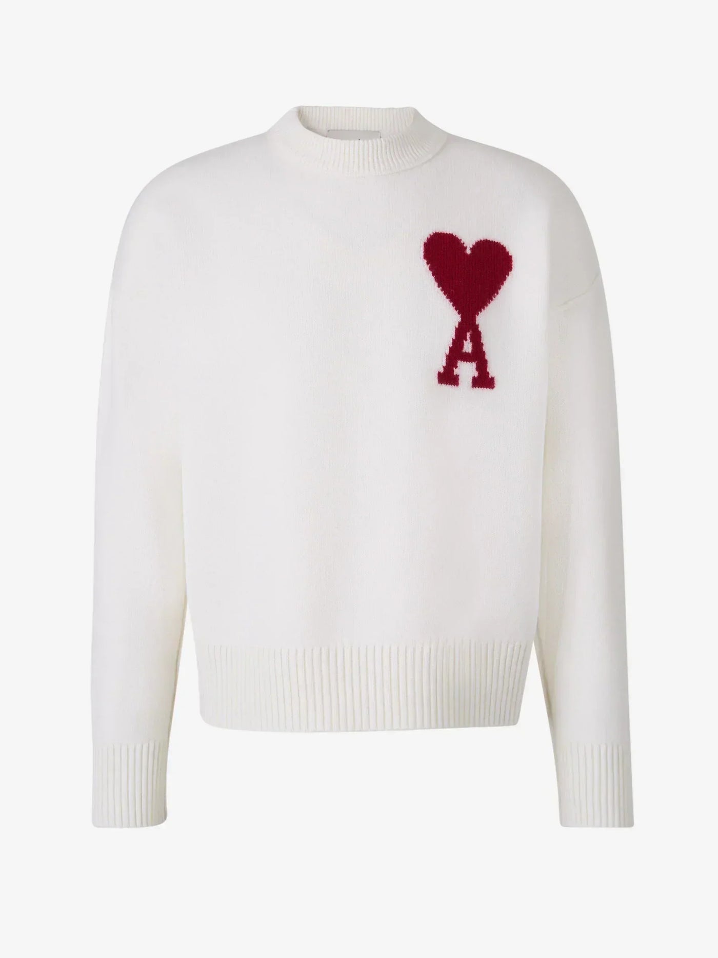 Liam Hjerte-Trøje til Mænd – Stilfuld Sweatshirt med Broderet Detalje Hvid Bonusvis