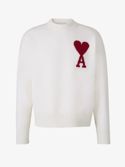 Liam Hjerte-Trøje til Mænd – Stilfuld Sweatshirt med Broderet Detalje Hvid Bonusvis
