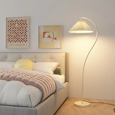 Moderne LED-gulvlampe i stof Bonusvis