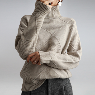 Cachemire Pullover med Rullekrave – Luksus og Elegance til Hverdagen Grå Bonusvis