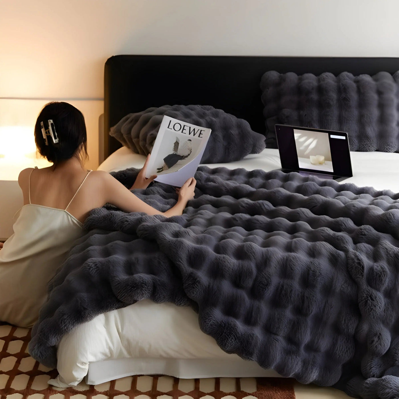 Fluff Bubble Fleece Tæppe – Luksus og Komfort til Dit Hjem Bonusvis