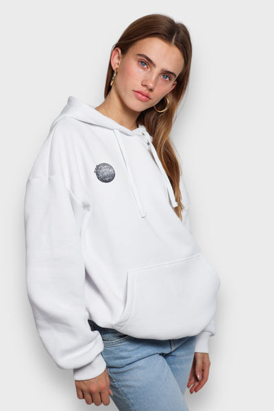 GlamShine Hoodie til Kvinder – Tøjet med Discoball Print og Komfort Bonusvis