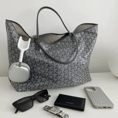 ElegantShopper Taske – Stilfuld og Praktisk til Arbejde, Shopping og Hverdag Grå Bonusvis