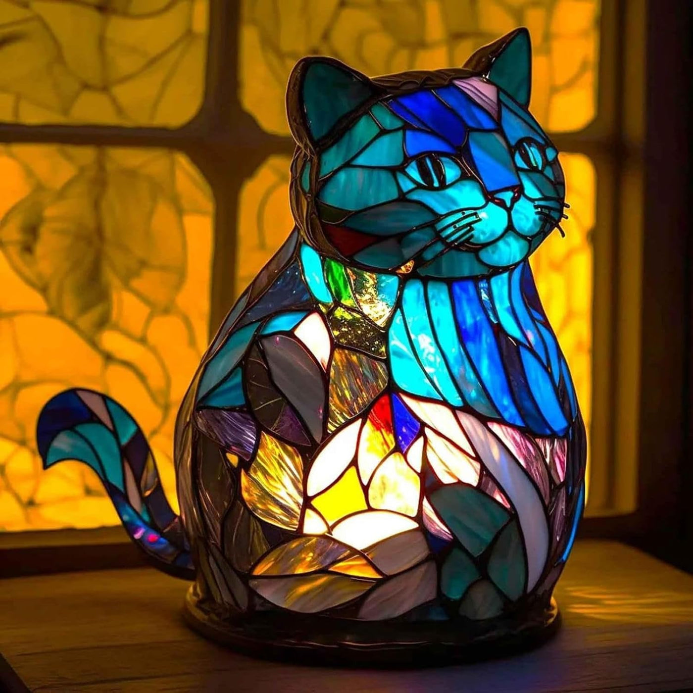Animora LED Designerlampe – Dæmpbar Bordlampe i Resin Kat Bonusvis
