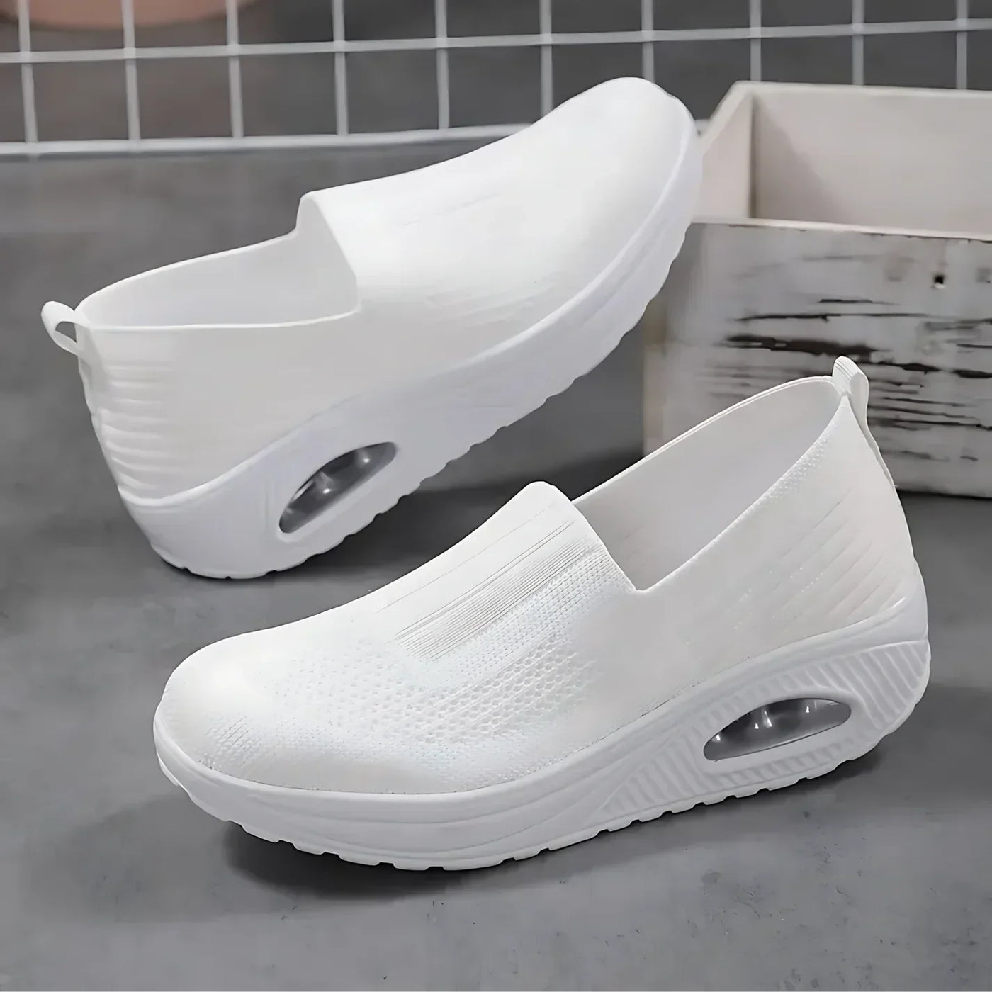 Ortopædiske Sneakers til Smertelindring – Komfort og Støtte til Dine Fødder Hvid Bonusvis