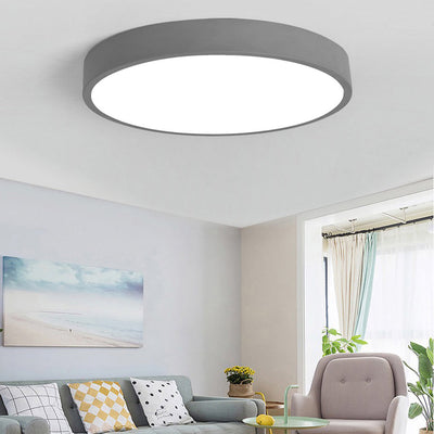 PastelRing | Ultra-Flad Rund Loftlampe Grå Bonusvis