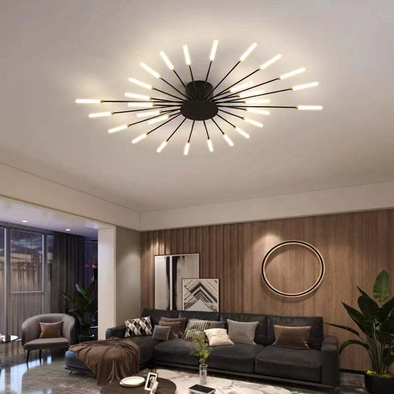 SkyLume LED Loftlampe – Moderne Design med Effektiv Belysning til Dit Hjem Sort 28W Spiral Bonusvis