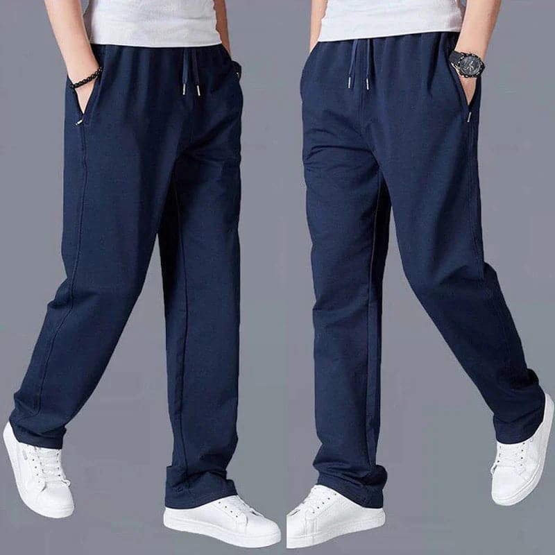 UrbanSoft Herre Joggers – Bløde Bomuldsbukser med Elastisk Talje, Snøre og Lommer til Hverdag og Sport Bonusvis