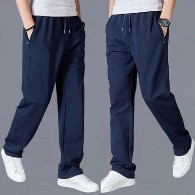 UrbanSoft Herre Joggers – Bløde Bomuldsbukser med Elastisk Talje, Snøre og Lommer til Hverdag og Sport Bonusvis