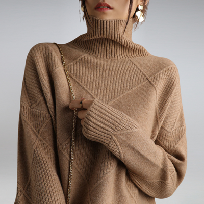 Cachemire Pullover med Rullekrave – Luksus og Elegance til Hverdagen Bonusvis