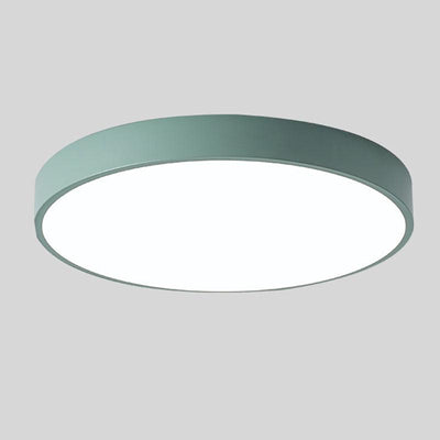 Nordic Macaron i træ, cirkulær loftslampe Grøn Almindelig Bonusvis
