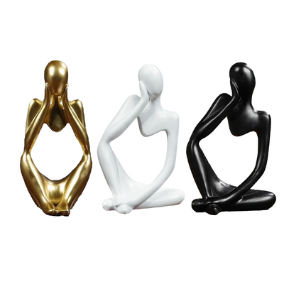 Elegance og Ro Statue – Dekorativ Resin Kunst til Dit Moderne Hjem Bonusvis