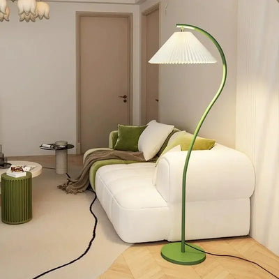 Moderne LED-gulvlampe i stof Bonusvis