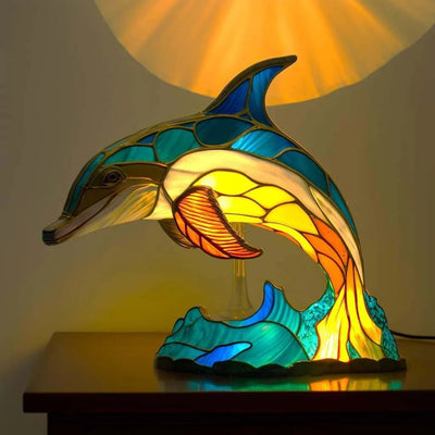 Animora LED Designerlampe – Dæmpbar Bordlampe i Resin Delfin Bonusvis