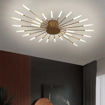 SkyLume LED Loftlampe – Moderne Design med Effektiv Belysning til Dit Hjem Guld 28W Spiral Bonusvis