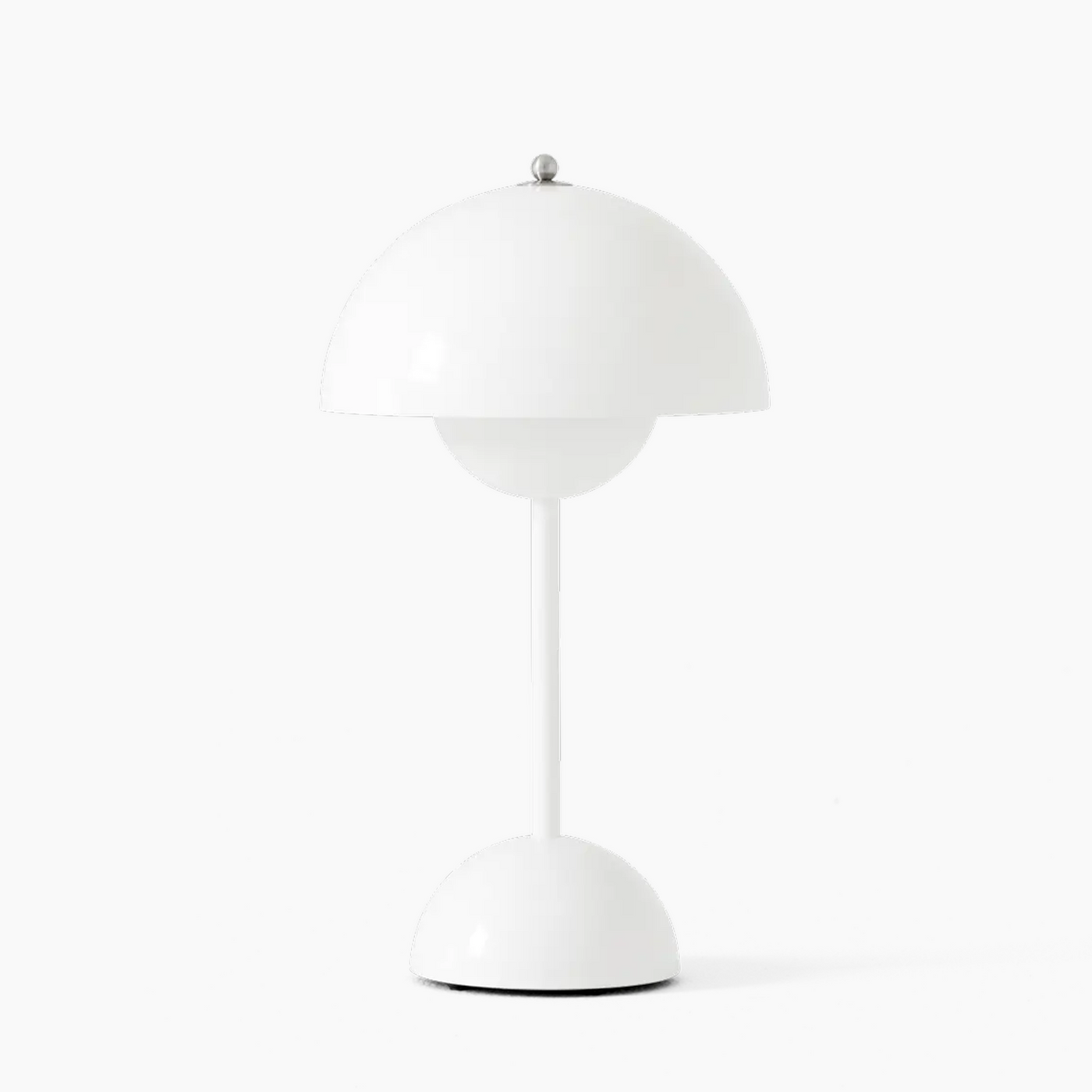 FlowerGlow LED Bordlampe – Ikonisk Design i Trådløs Elegance Hvid Bonusvis