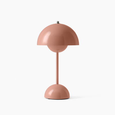 FlowerGlow LED Bordlampe – Ikonisk Design i Trådløs Elegance Beige Rød Bonusvis