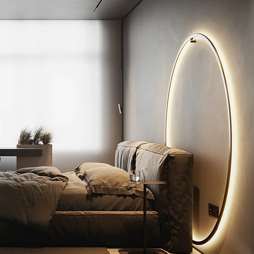 Minimalistisk LED Væglampe – Elegant Cirkeldesign til Moderne Belysning Bonusvis