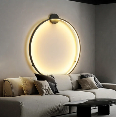 Minimalistisk LED Væglampe – Elegant Cirkeldesign til Moderne Belysning Bonusvis