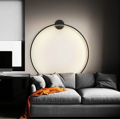 Minimalistisk LED Væglampe – Elegant Cirkeldesign til Moderne Belysning Bonusvis