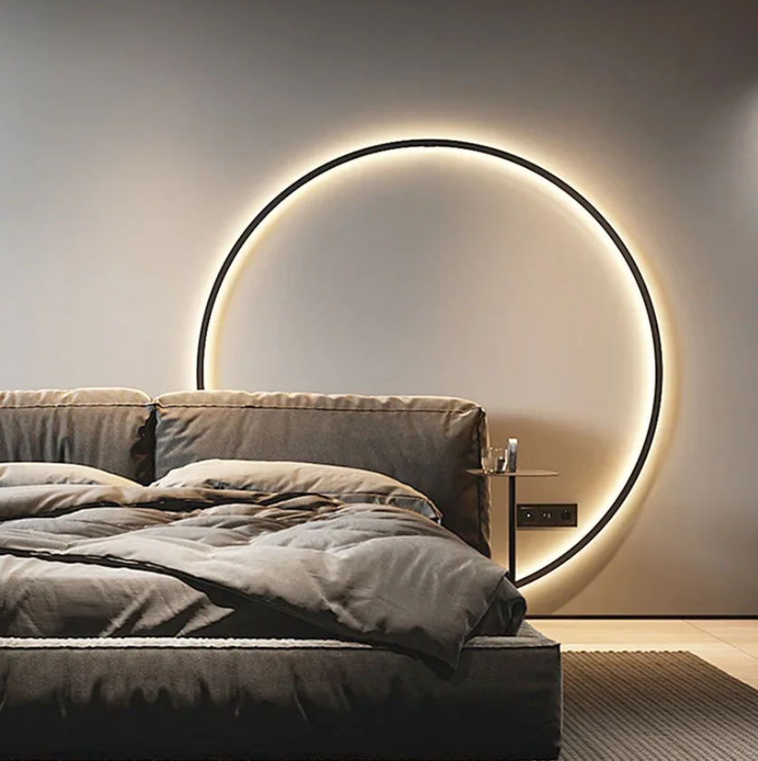 Minimalistisk LED Væglampe – Elegant Cirkeldesign til Moderne Belysning Bonusvis