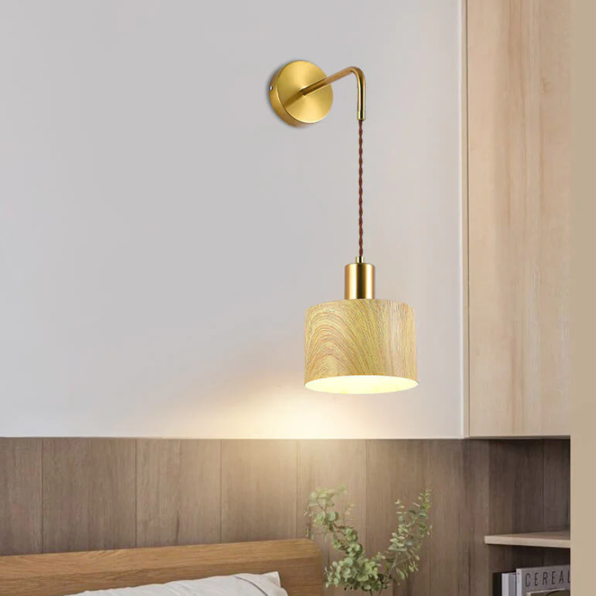 Moderne LED Væglampe med Guldbase og Metal Skærm – Elegant Design til Indendørs Brug Guld Bonusvis