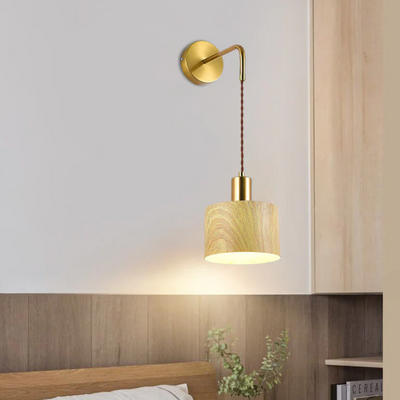 Moderne LED Væglampe med Guldbase og Metal Skærm – Elegant Design til Indendørs Brug Guld Bonusvis
