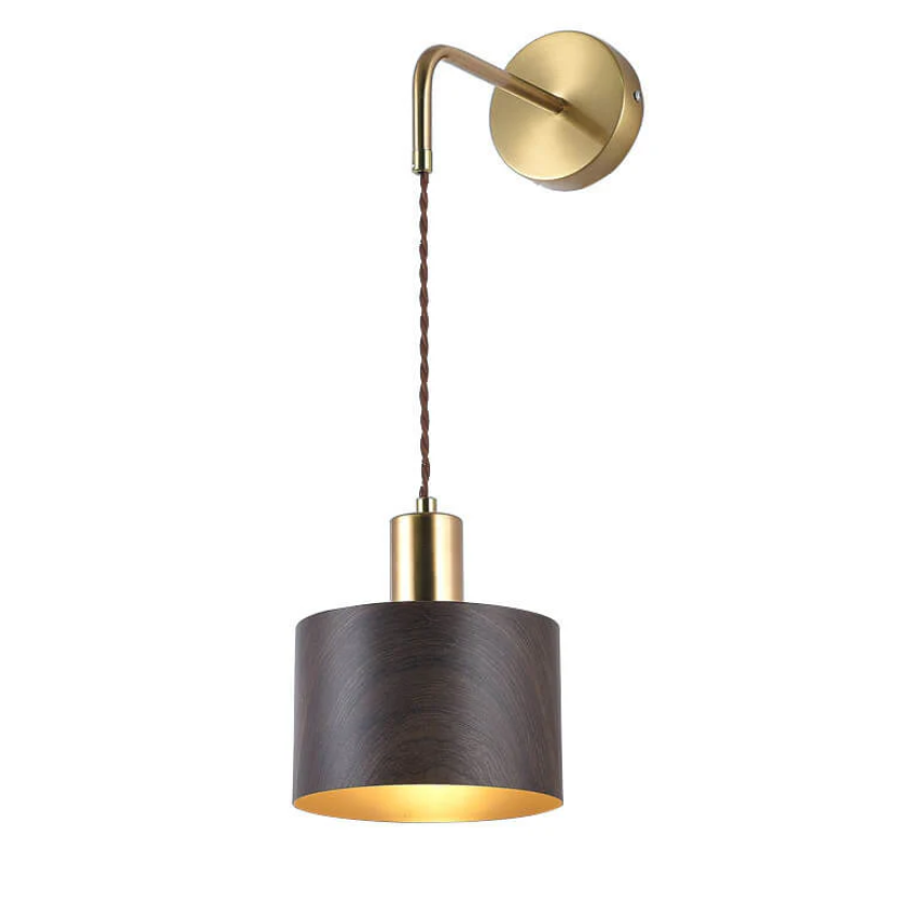 Moderne LED Væglampe med Guldbase og Metal Skærm – Elegant Design til Indendørs Brug Sort Bonusvis