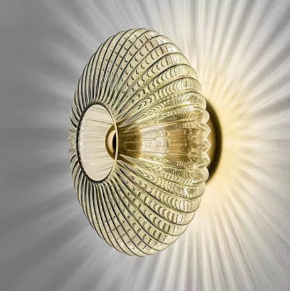 LumiVerre Væglampe i Glas – Elegant og Moderne Design med Ambient Lys Røggrå Bonusvis