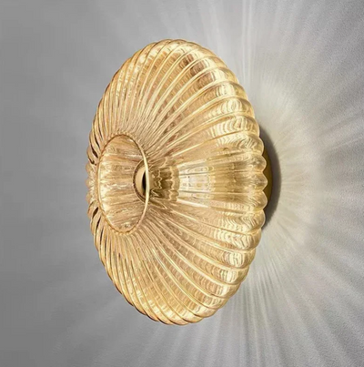 LumiVerre Væglampe i Glas – Elegant og Moderne Design med Ambient Lys Cognac Bonusvis