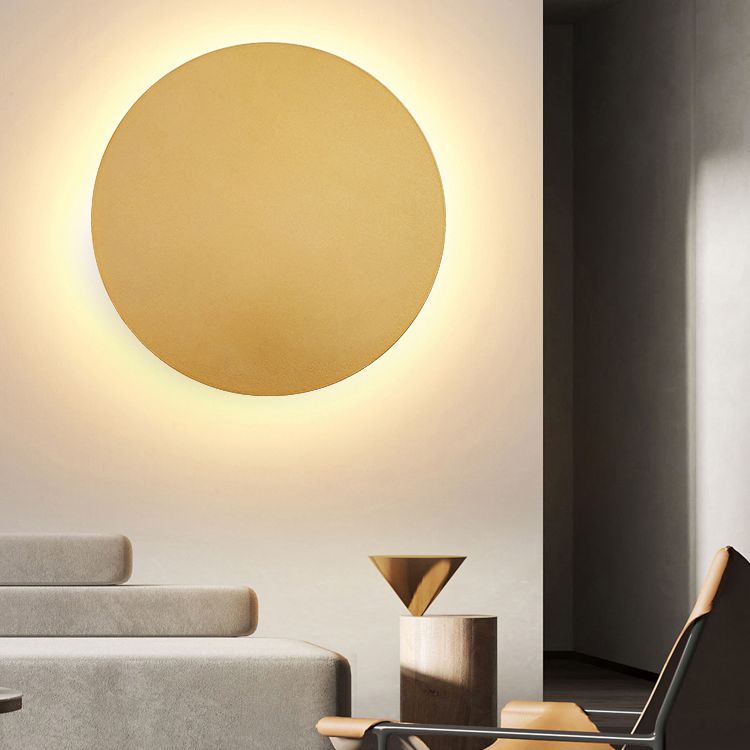 Moderne Ronde Væglampe – Elegant Metalfinish med LED Belysning Guld Bonusvis