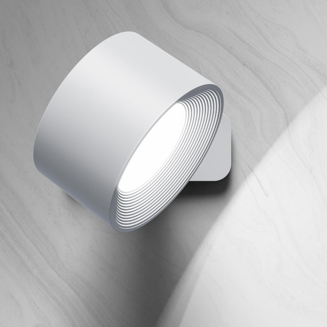 Flexilight | Trådløs genopladelig 360° væglampe Hvid Bonusvis