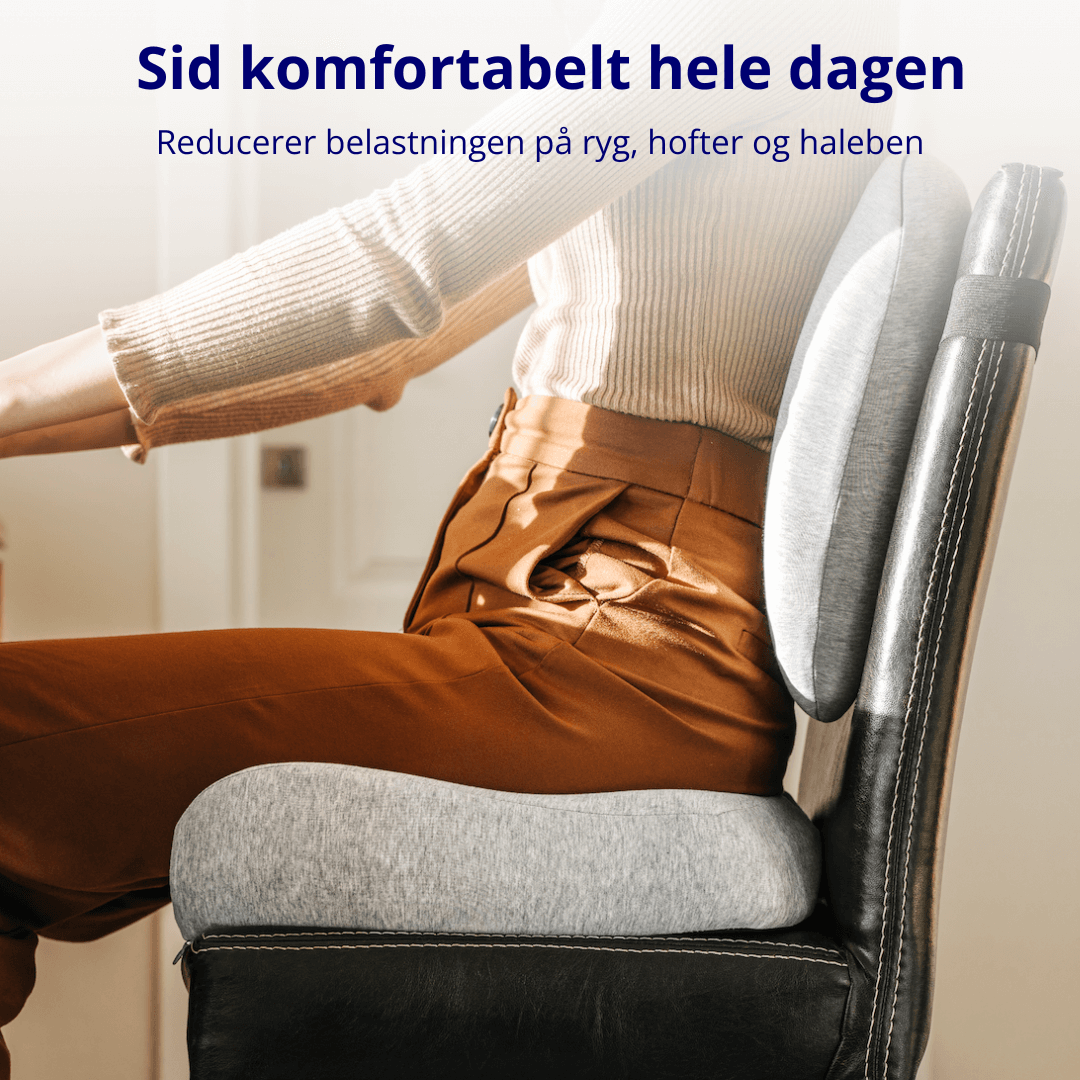 OrthoSeat Siddepude med Memory Skum – Ergonomisk Aflastning til Haleben, Hofter og Ryg Bonusvis