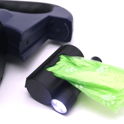 Dobbelt Retractable Hundeline – 4 Meter, 360° Rotation, LED Lys & Reflekser til To Hunde Bonusvis