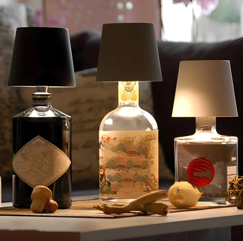 Lysflaske – Dekorativ Lampe med LED og Genopladelig Batteri Bonusvis