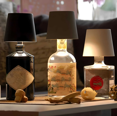 Lysflaske – Dekorativ Lampe med LED og Genopladelig Batteri Bonusvis