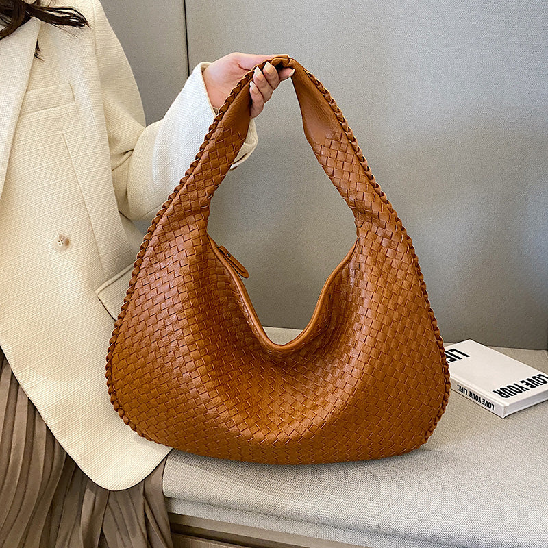 Margo Woven Umhængetaske – Elegant og Praktisk Taske med Tidssvarende Design Brun En størrelse Bonusvis