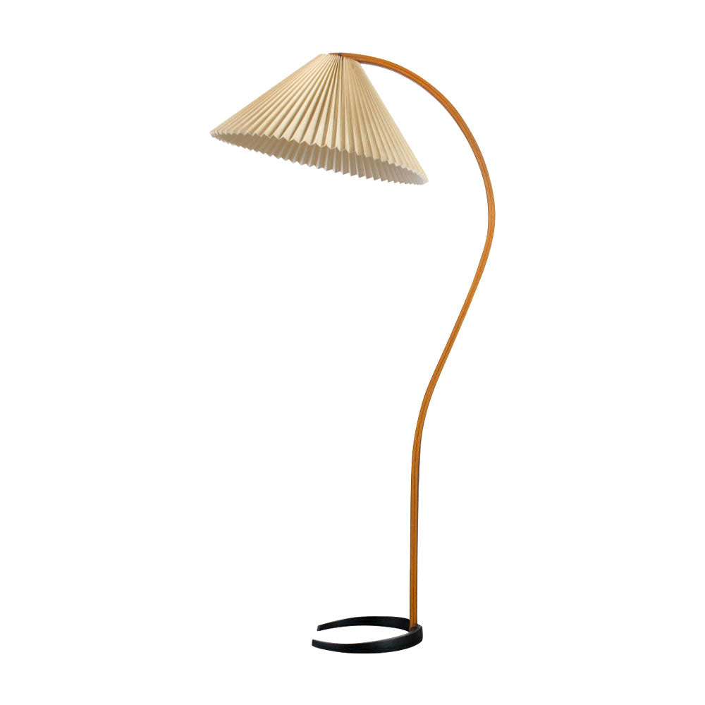 Caprani Gulvlampe – En Ikonisk Fusion af Skandinavisk Design og Naturlige Materialer ∅ 28.4″ x H 59″ Dia 72cm x H 150cm Bøgetræ+beige Bonusvis