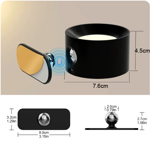 ELORA Trådløs Væglampe – Minimalistisk Design med Justerbart LED Lys Bonusvis