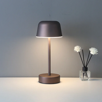 Prisma Bordlampe – Genopladelig med Justerbar Lysstyrke og 3 Lysfarver Marron Bonusvis