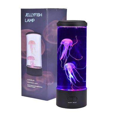 AquaSerene Vandmandslampe – Beroligende Lampe med Farveskiftende Lysshow Bonusvis