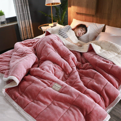 Luxe LammeFleece Plaid – Superblød og Elegant Til Alle Sæsoner Rød Bonusvis