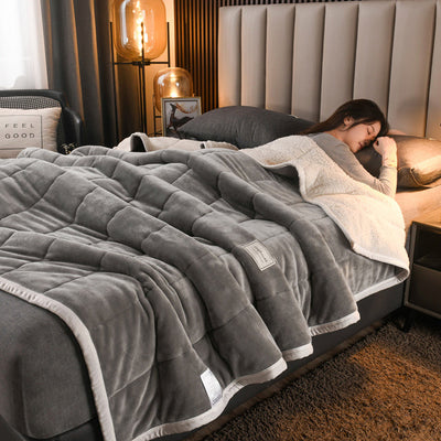Luxe LammeFleece Plaid – Superblød og Elegant Til Alle Sæsoner Bonusvis