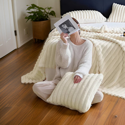 Superblød Fleece Plaid – Luksus og Komfort til Din Sofa Bonusvis