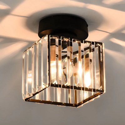 Moderne Plafonnier i Krystal – Elegant Design og Luksuriøs Belysning til Dit Hjem Sort Firkantet Bonusvis