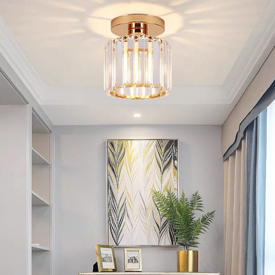 Moderne Plafonnier i Krystal – Elegant Design og Luksuriøs Belysning til Dit Hjem Guld Runde Bonusvis